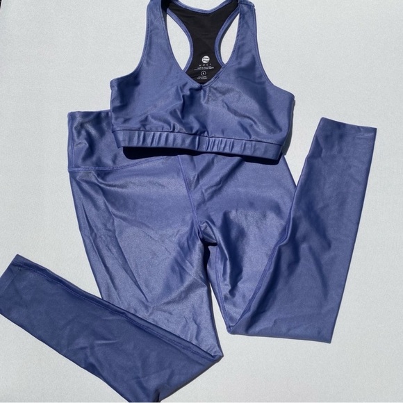 NWOT Noli Yoga Elevate Sports Bra + Liquid Leggings in Periwinkle Blue Size S - Picture 3 of 8